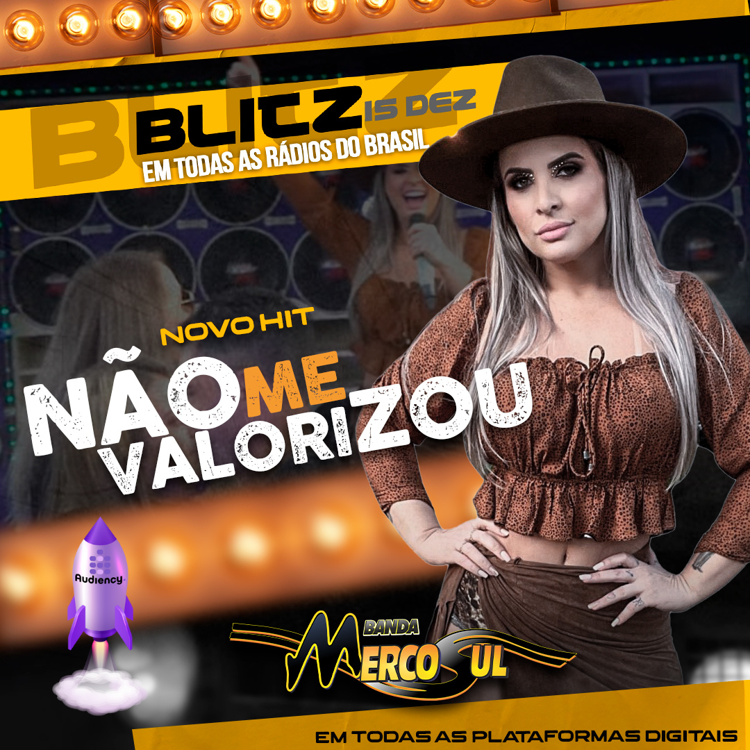 A banda Mercosul lança nas rádios do Brasil o novo hit "Não me Valorizou"